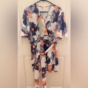 Floral maxi romper with tie waist Size: XL #floral #romper #boho NWOT